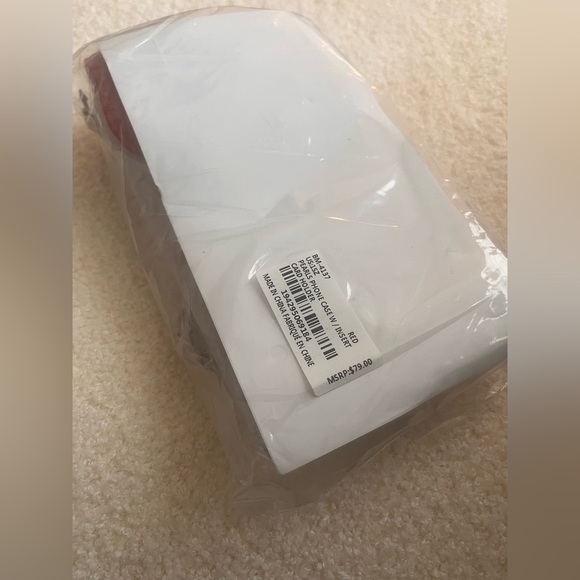 Badgley Mischka Red Quilted Crossbody Bag with Chain Strap • NIB - Picture 4 of 8